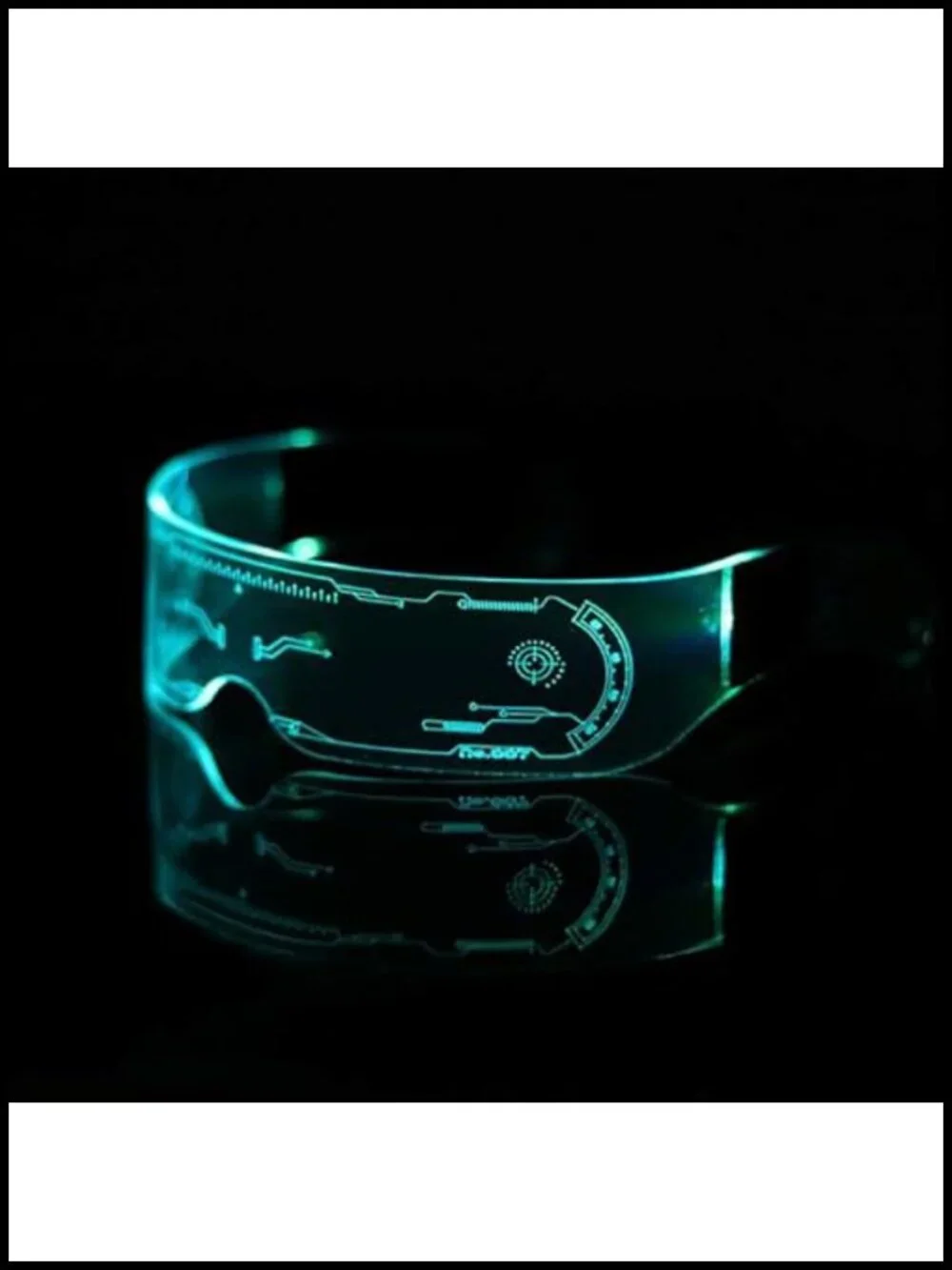LED Luminous Cyber Glasses - 7 Color Changing Rave Party Sunglasses